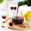 12 oz Clear Ribbed Plastic Wine Glasses, 24 PCS Stemless Origami Ripple Disposable Champagne and Whiskey Glasses, Reusable Drinkware for Weddings & Parties view 3