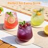 12 oz Clear Ribbed Plastic Wine Glasses, 24 PCS Stemless Origami Ripple Disposable Champagne and Whiskey Glasses, Reusable Drinkware for Weddings & Parties view 4