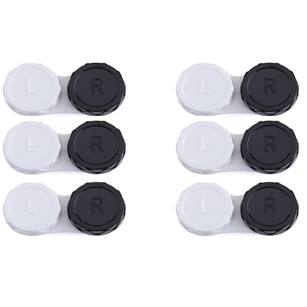 Alianm Contact Lens Cases 40pcs Case Lenses Eye Lenses Set Colored Pupils Case Contact Lenses Box(2-Black)