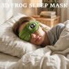 3D Frog Sleep Mask, Funny and Cute Frog 3D-Eyes Sleep Mask with Adjustable Strap, Easy to Clean, Soft and Comfortable, Humorous Eye Masks for Travel, Naps, and Nighttime Sleep (Green2pc) view 4