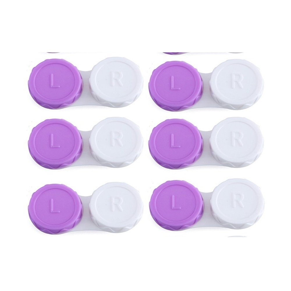 Alianm Contact Lens Cases 40pcs Case Lenses Eye Lenses Set Colored Pupils Case Contact Lenses Box(5-Purple)
