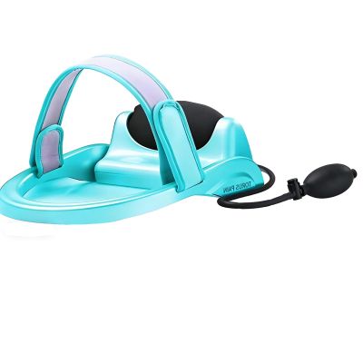 Machify Neck Restorer, Manual Cervical Traction Device for Neck Pain Relief, Portable U- Neck Stretcher Exerciser, Reduce Pressure, Improve Sleep, Blue