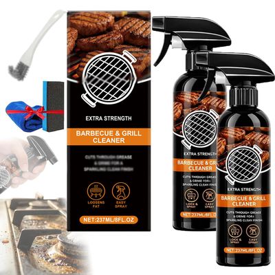 Fast-Acting Heavy-Duty Grill Degreaser Spray, Heavy Oil Cleaner Stain - Effective Multi-Purpose Clean Spray 8 oz, All Purpose for Cleaning Kitchen, Oven, Stove, Range Hood, Sink (2)