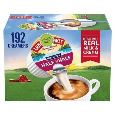 Land Coffee Creamer Mini Moos Half & Half Creamer Singles, 192 Count