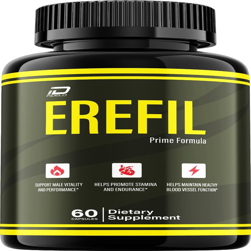 Erefil Advanced Formula Supplement Pills, Ere Fil Male Maximum Strength All Natural Reviews - 1 Pack - 60 Capsules