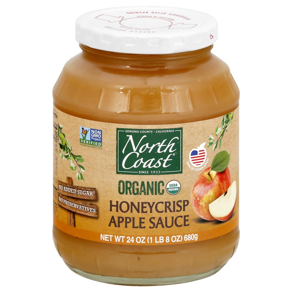 North Coast, Organic Honeycrisp Apple Sauce, 24 Ounce