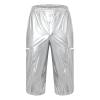 Agoky Men Leakproof Diaper PVC Wet Look Plastic Underwear Long Shorts Button Up Special Needs Clothing Silver 3X-Large view 4