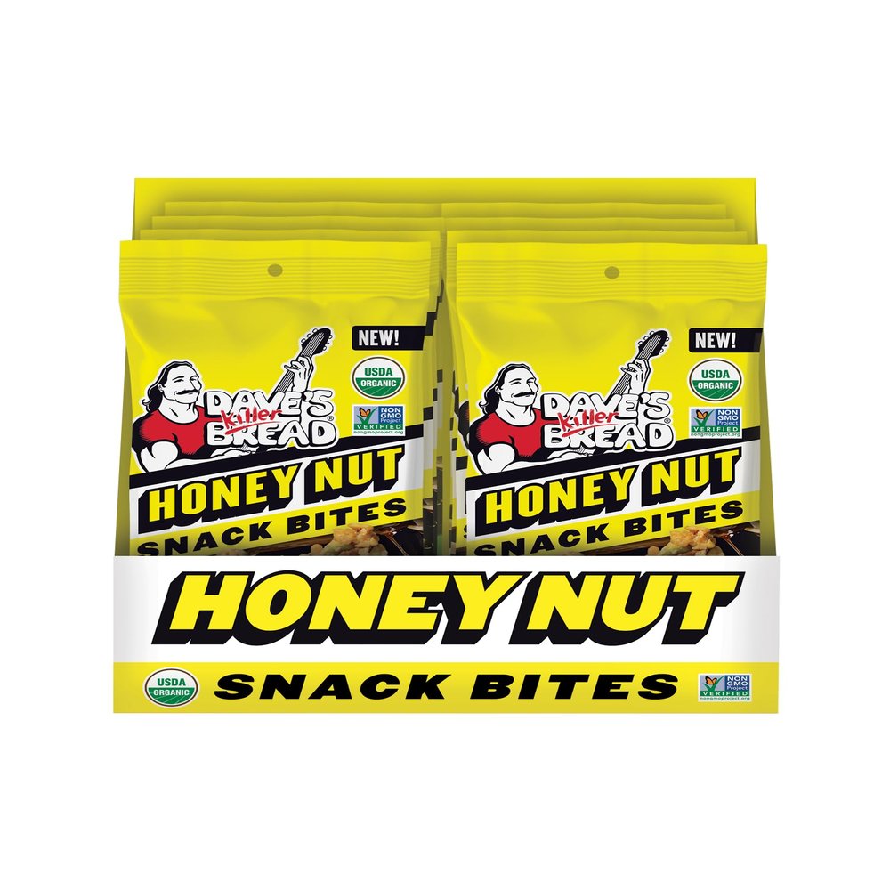 Dave's Killer Bread Honey Nut Organic Snack Bites, 8 packages of 2oz bites