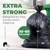 EconoHome Heavy Duty Contractor Garbage Bags - 2.8 Mil Extra Thick - 55-60 Gallon Trash Bags for Construction, Demo & Commercial Use, Lawn & Yard Cleanup - Extra Large 38x53" Made in USA, 50 Count view 3