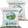 CLEAR CREEK Washington State Grown Black Beans and Kidneys | 36 LB (2-18 lb Bags) | Non-GMO | Vegan | Kosher | Non-Irradiated | Dry Black Beans | Frijoles Negros view 1