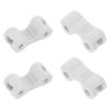 CIMAXIC 4pcs Glasses Hinge Replacement Kit Silicone, Eye Glass Hinge Rings Set, Easy Eyewear Repair Parts for Spectacles Accessories White view 1