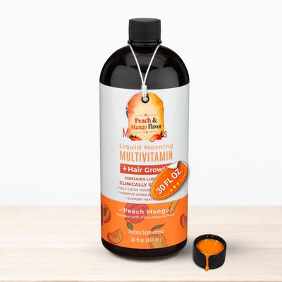 AFS GO Maryruths-X Liquid Morning Multivitamin with Biotin, Peach Mango Flavor, 30 fl oz (887 mL)