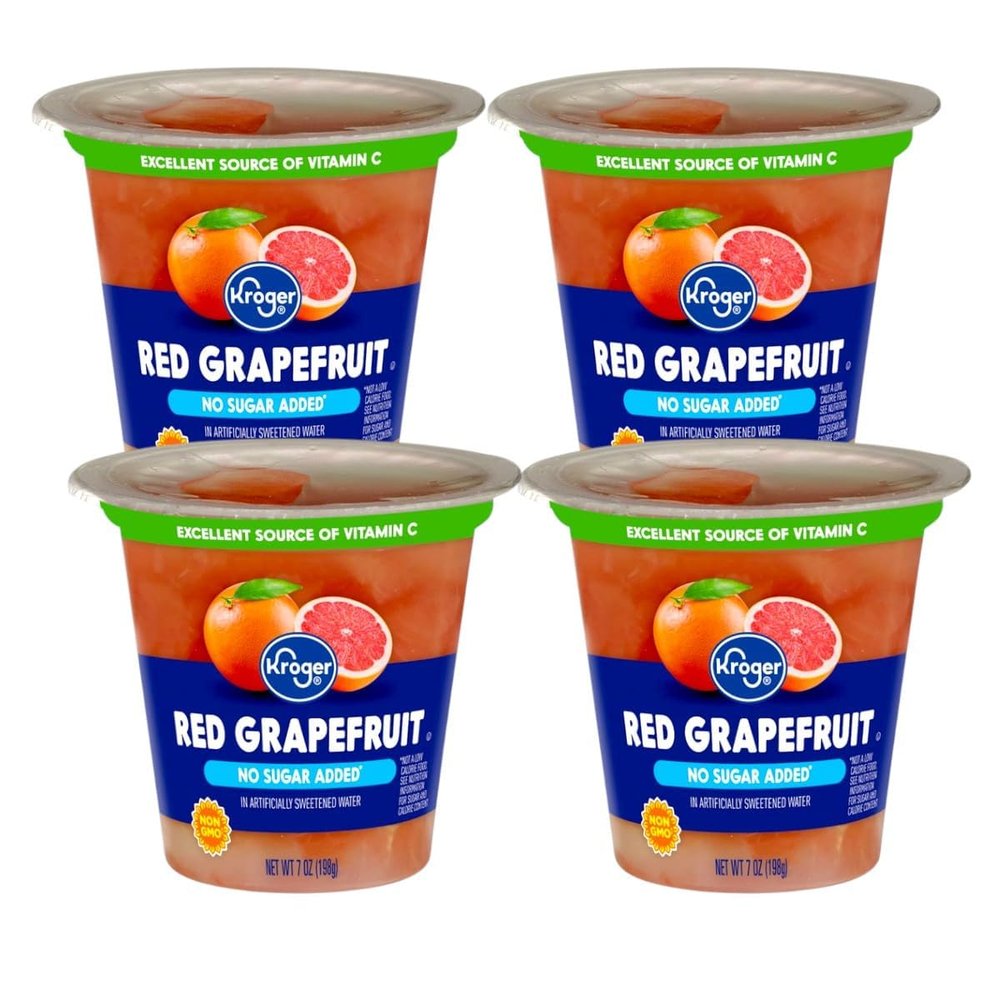 No Sugar Added Red Grapefruit Fruit Cups, 7 oz, Pack of 4