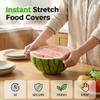 100 Pcs Elastic Food Covers, Stretchable Bowl Covers, Reusable Plastic Food Wrap for Kitchen Storage, Bread Proofing, Picnic view 2