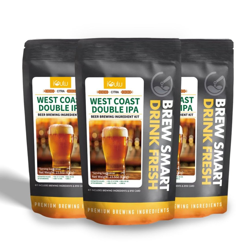 iGulu West Coast IPA Beer Brewing Ingredient Kit - 3 Pack