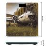 Abandoned Plane Scale for Body Weight Highly Accurate Digital Bathroom Body Scale Bright LCD Display & Large Clear Numbers Tempered Glass Safe Rounded Corners for Home Use view 2