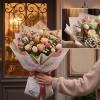 JJUNW 76Pcs Floral Tissue Paper, Bouquet Wrapping Papers, Tissue Flower Wrapping Papers White Tissues Papered, Floral Tissues Paper Sheets For Florist Packaging Gift view 2