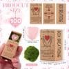 Landical 100 Sets Pocket Hug Crystal Heart Stones with Boxes, Pink view 2