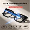 EYEURL 4-Pack Oversized Square Reading Glasses for Women Style Blue Light Blocking Computer Square Readers with Spring Hinge (Mix Color,3.50x) view 3