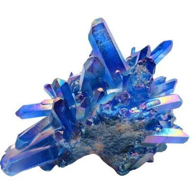 1pc 700-750g Blue Aura Quartz Titanium Crystal Cluster