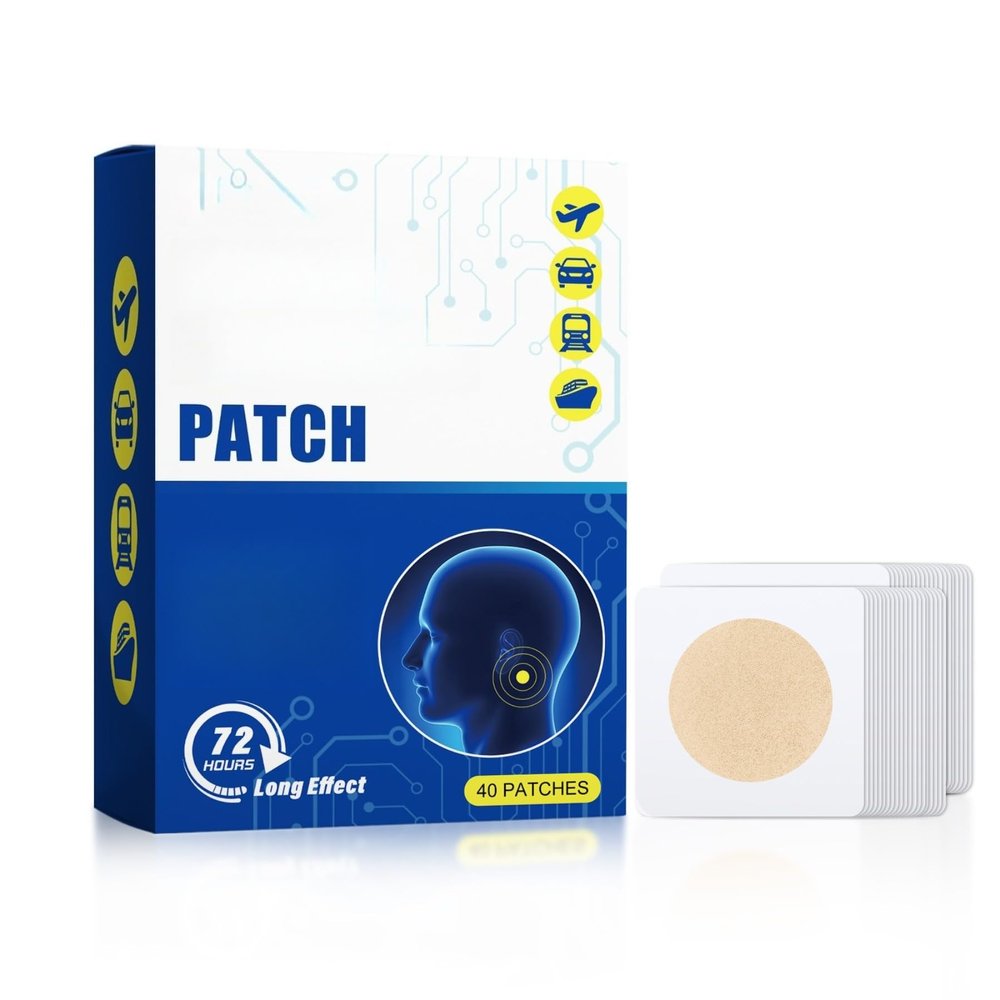 2026 New 40PCS Comfortable Patches for Motion Sickness Relief Reduce Drowsiness and Nausea Portable Behind Ear Stickers for Travel Car Boat Plane
