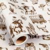 Homeral Cowboy Wrapping Paper Roll - Mini Roll - 17 Inch x 16.5 Feet, West Gift Wrap with Grid Cutting Lines for Boys Birthday, Baby Shower, Party view 1