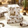 Homeral Cowboy Wrapping Paper Roll - Mini Roll - 17 Inch x 16.5 Feet, West Gift Wrap with Grid Cutting Lines for Boys Birthday, Baby Shower, Party view 3