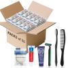 50 Pack Travel Toiletry Kit Bulk, 6-in-1 Disposable Personal Hygiene Kit view 1