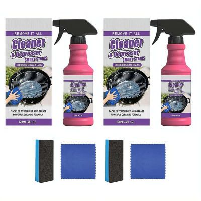 Fast-Acting Heavy-Duty Grill Degreaser Spray,2026 Upgrade BBQ Grill Cleaner Spray for Outdoor Grills,Burnt Food & Grease Kitchen Cleaner for Stubborn Splatters, Stove Top, Grill, Drip Pans