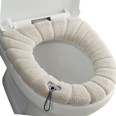 Premium Bathroom Toilet Cover with Ergonomic Handle Fiber Fabric NonSlip Design Suitable for Winter Family Use Bathroom Accessories