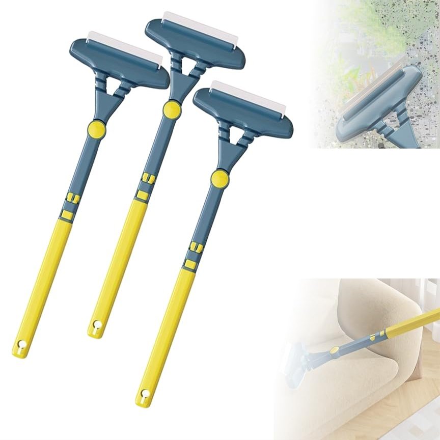 2-in-1 Window Screen Cleaning Brush, 2026 New Multi-Purpose Mesh Cleaner Tool with Squeegee, Detachable Window Cleaning Brush Multifunctional Screen Brush for Home and Household