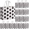 Locmeo 15 Pcs 13" Large Soccer Gift Bags with Handles, Soccer Goodie Candy Treat Snack Party Favor Bags Bulk Sports Reusable Non Woven Handbag for Team Gift Birthday Party Supplies, 13x5x11 Inch view 1