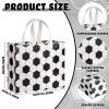 Locmeo 15 Pcs 13" Large Soccer Gift Bags with Handles, Soccer Goodie Candy Treat Snack Party Favor Bags Bulk Sports Reusable Non Woven Handbag for Team Gift Birthday Party Supplies, 13x5x11 Inch view 2