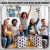 Locmeo 15 Pcs 13" Large Soccer Gift Bags with Handles, Soccer Goodie Candy Treat Snack Party Favor Bags Bulk Sports Reusable Non Woven Handbag for Team Gift Birthday Party Supplies, 13x5x11 Inch view 4