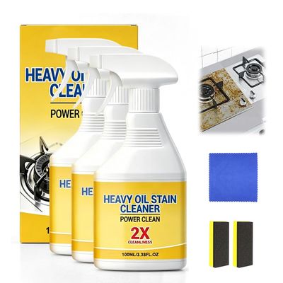 VLZLQ Kitchen Heavy Oil Cleaner Spray, 3.38 Oz Clean Up Kitchen Oil Stains, Effective Multi-Purpose Cleaner for Cleaning Kitchen, Oven, Stove, Range Hood, Sink (3set)