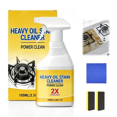 VLZLQ Kitchen Heavy Oil Cleaner Spray, 3.38 Oz Clean Up Kitchen Oil Stains, Effective Multi-Purpose Cleaner for Cleaning Kitchen, Oven, Stove, Range Hood, Sink (1set)