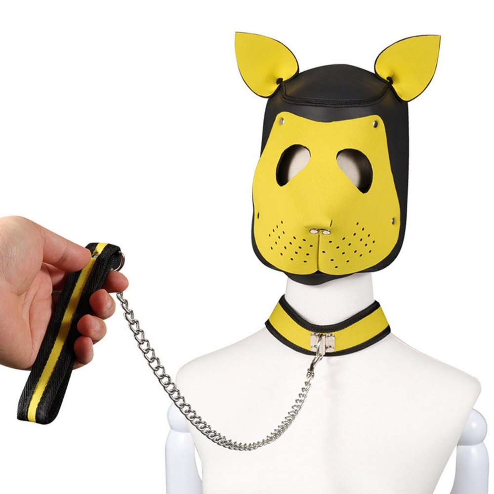 Party Mask, Portable Design with Pull Tab (USK2) (Yellow)