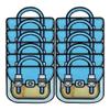 20-Pack Reusable Backpack Goody Bags, 9.45 * 7.48in Smell-Proof Stand-Up Treat Pouches, Cartoon Backpack Goodie Bags, Multi-Color Snack & Stationery Organizer for Kids Parties (10pcs) view 1