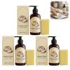 Dough Cleaner Soap with Custom Scrubbing Sponge, Natural Scent Enzyme-Powered Cleaner for Sourdough Baking Mess, Gently Removes Sticky Flour Residue from Bowls and Tools (3Pcs) view 1