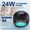 2025 Ultrasonic Retainer Cleaner Machine 45kHz Retainer Cleaner for Night Guards, Mouth Guards, Dentures 24W Dental Ultrasonic Cleaner with 4 Modes, 200ML Great Gift for Braces Users view 2