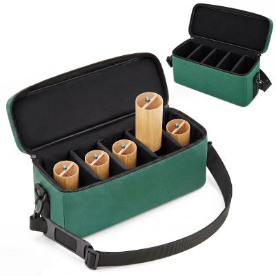 Klyyo Clyro Wind Chimes Storage Bag Hold up to 5 Zaphir Chimes/Accessory for Sound Healing & Meditation Toolkit, 17 x 5 x 8'' Portable Protective Carrying Case with Padded Top and Bottom