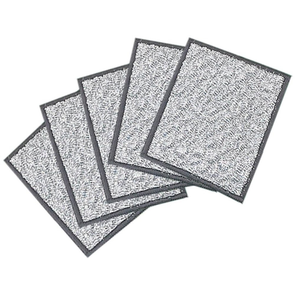 5 Pack Dish Cloths for Washing Dishes, Multipurpose Non-Scratch Reusable & Washable Non-Stick Washing Cloths,5 x 6 Inch Double-Sided Metal Wire Dishwashing Rags for Kitchen Cleaning,Cookware (Black)