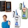 Voice-Activated Dual Flame Lighter (Butane Not Included) USB Rechargeable Windproof Refillable with Visible Window Butane Lighter 3-in-1 Smart Ignition, Intelligent Voice-Activated(2PCS M) view 1