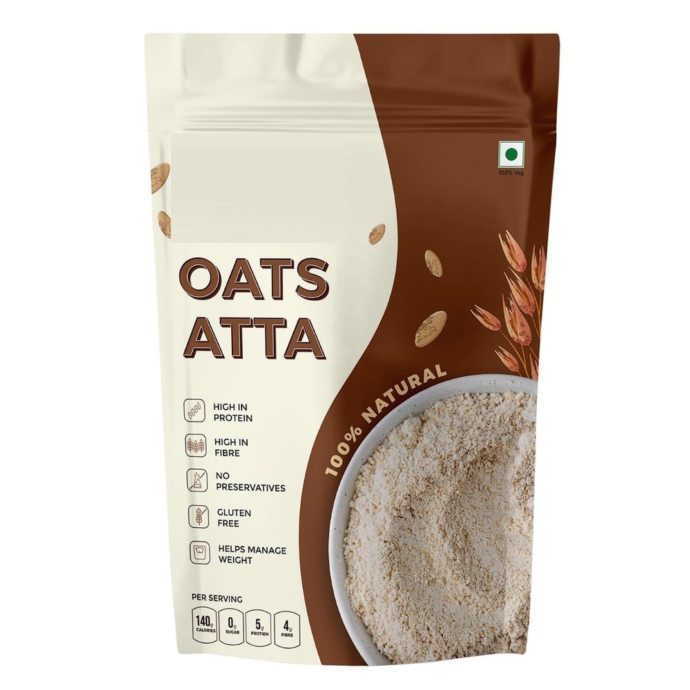 100% Oats Flour Atta, 1kg|No Preservatives| High in Fiber & Protein| Helps Manage Weight|