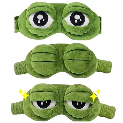 3D Contoured Frog Eye Mask Cartoon Eye maskFun Eye maskFunny Eye mask100% Blackout Eye mask Zero-Pressure Soft Eye mask (3 Sets)