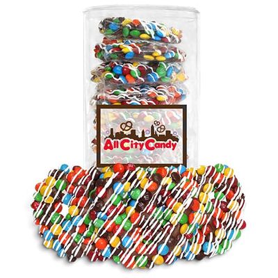 All City Candy Milk Chocolate Hand-dipped Pretzel Twists coated with premium chocolate candy Holiday ready Sweet & Salty Treats, Individually Wrapped,10-Piece Gift Tube, Perfect for Seasonal Celebrations, Birthdays or Gift giving occasions