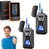 Voice-Activated Dual Flame Lighter (Butane Not Included) USB Rechargeable Windproof Refillable with Visible Window Butane Lighter 3-in-1 Smart Ignition, Intelligent Voice-Activated(2PCS Black) view 1