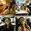 3D Contoured Frog Eye Mask Cartoon Eye maskFun Eye maskFunny Eye mask100% Blackout Eye mask Zero-Pressure Soft Eye mask (2 Sets) view 2