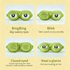 3D Contoured Frog Eye Mask Cartoon Eye maskFun Eye maskFunny Eye mask100% Blackout Eye mask Zero-Pressure Soft Eye mask (2 Sets) view 4