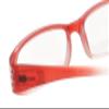Calabria Womens 2-Tone Full Rim Eyeglasses Rosso Cristall Red | Clear Vision Polycarbonate Lenses | Modern Frame Design | Magnification +0.25 | Crystal Accents view 2
